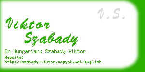 viktor szabady business card